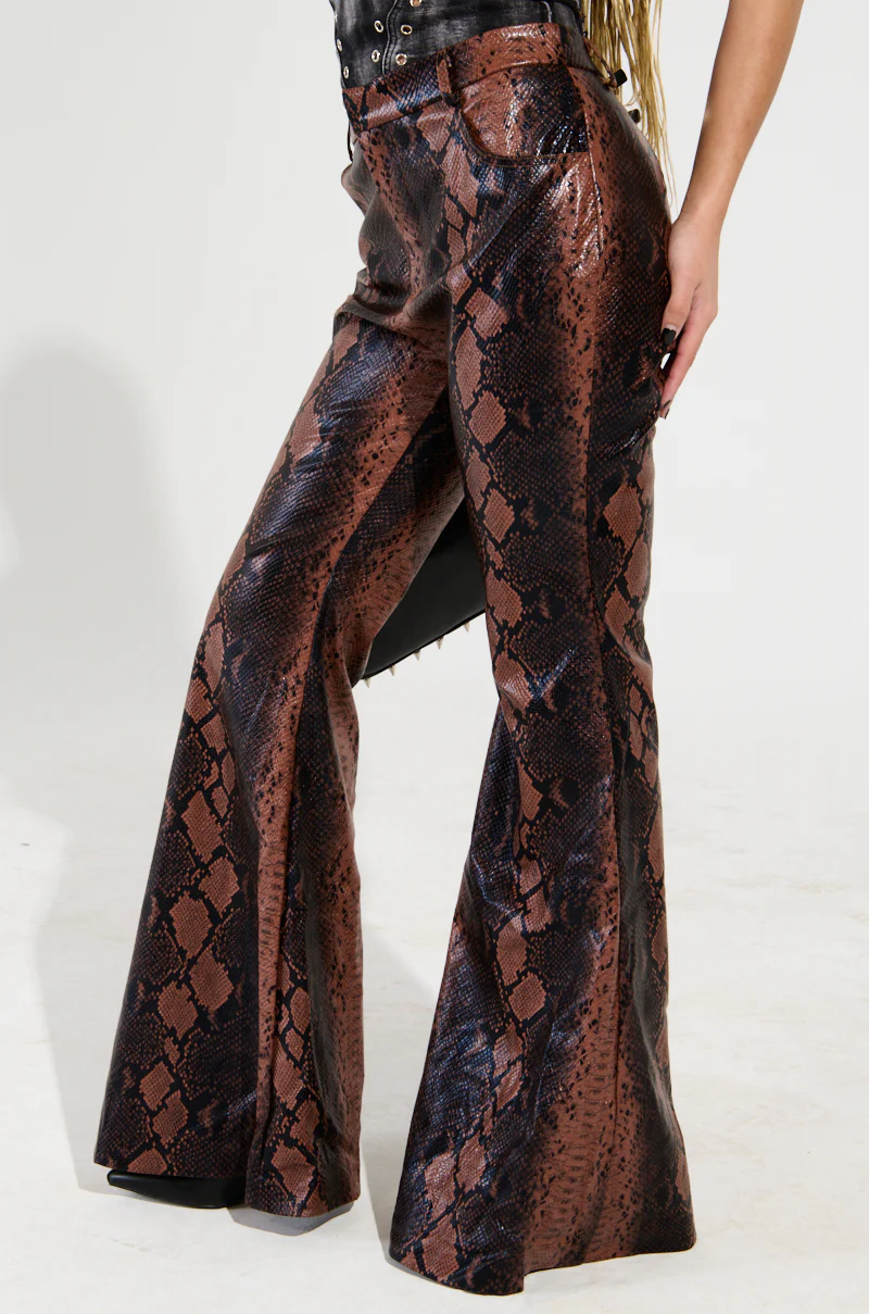 SNAKESKIN PRINCESS PU TROUSER - Image 4