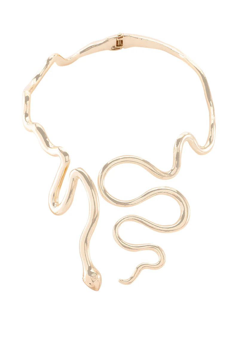 WINDING SNAKE STATEMENT NECKLACE - Image 6