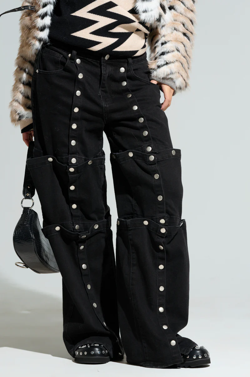 SNAP OUT OF IT DENIM PANT IN BLACK - Image 2