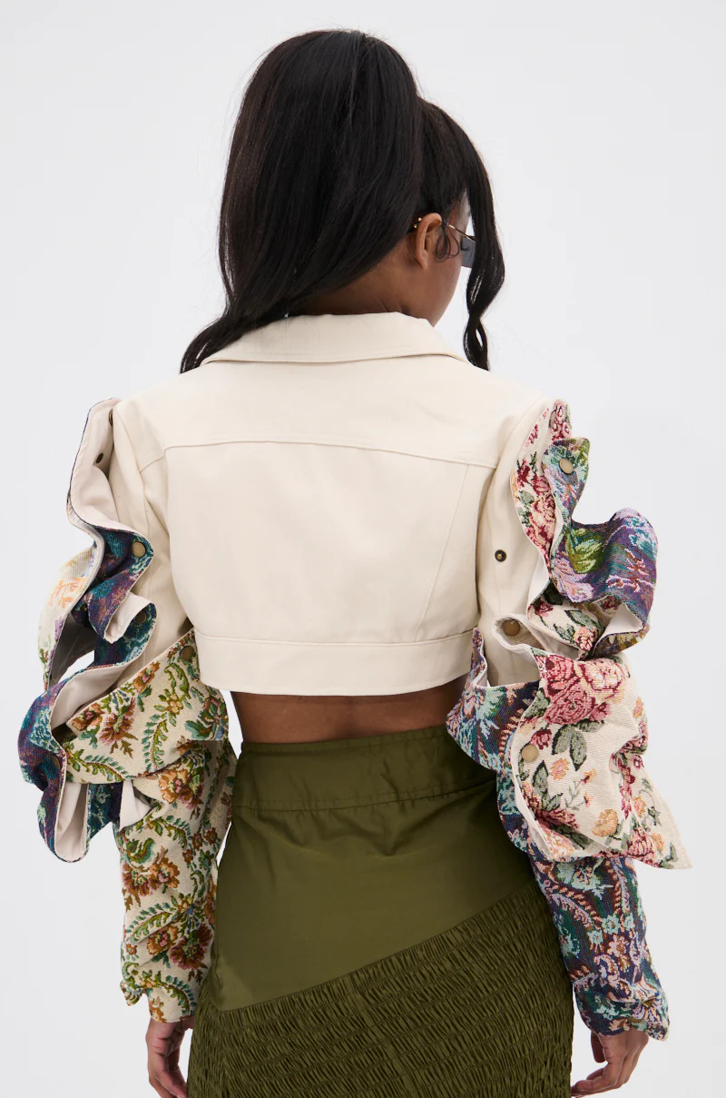 SNAP OUT OF IT ULTRA CROP MOTO IN JACQUARD - Image 8
