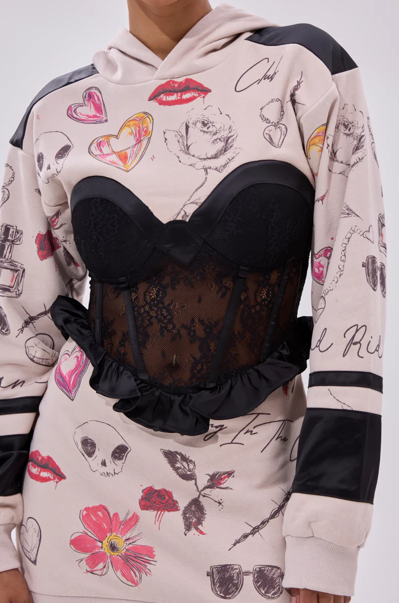 SNATCH ME UP CORSET SWEATSHIRT DRESS - Image 11
