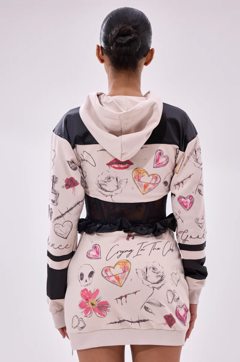 SNATCH ME UP CORSET SWEATSHIRT DRESS - Image 7