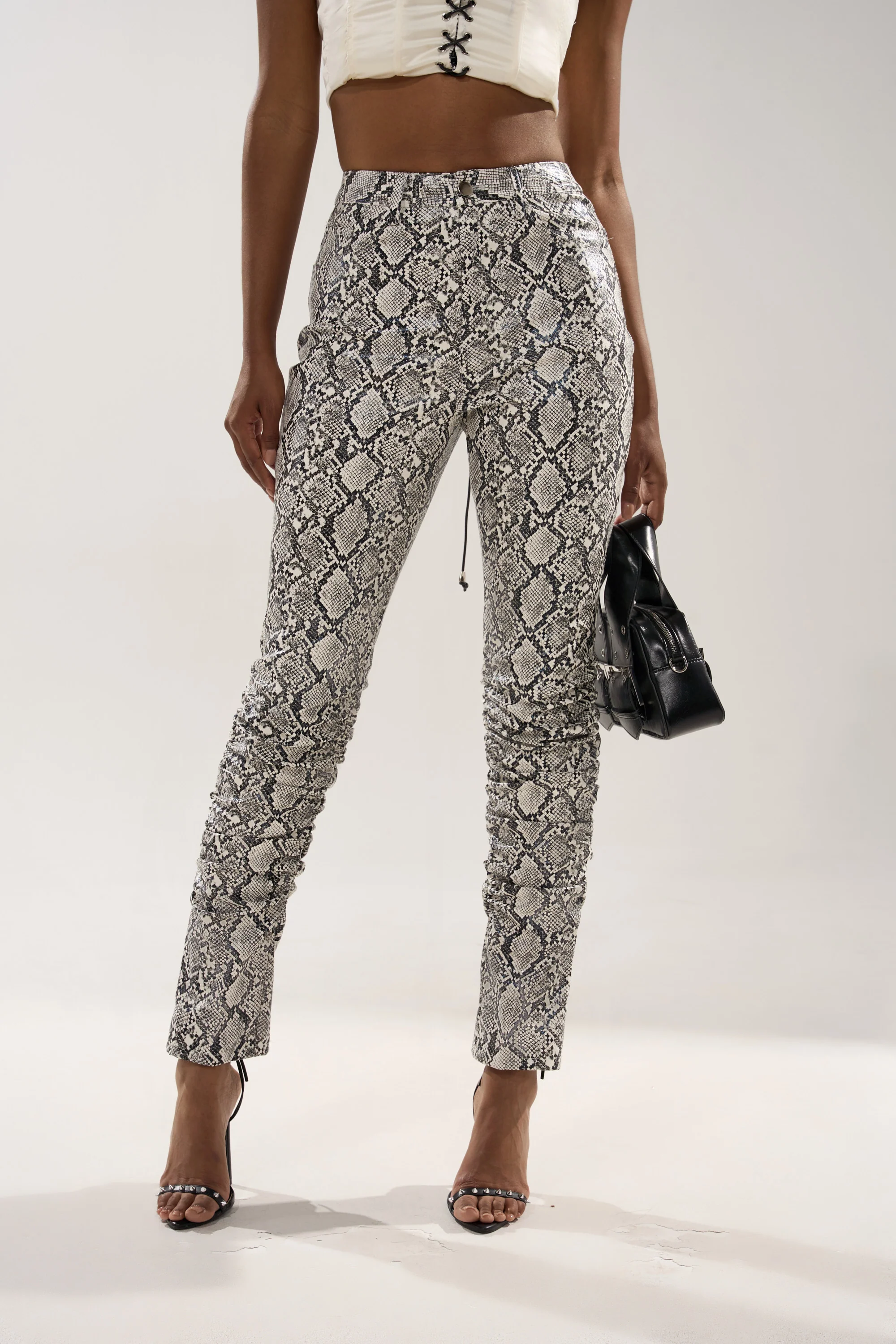 SNEAKY LITTLE SNAKE TROUSER WITH LACEUP ON BUTT - Image 2