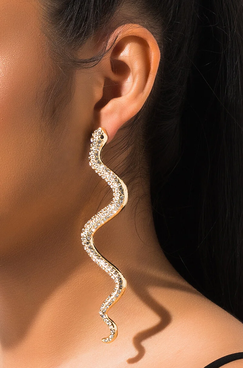 SNEAKY SNAKE EARRINGS SILVER