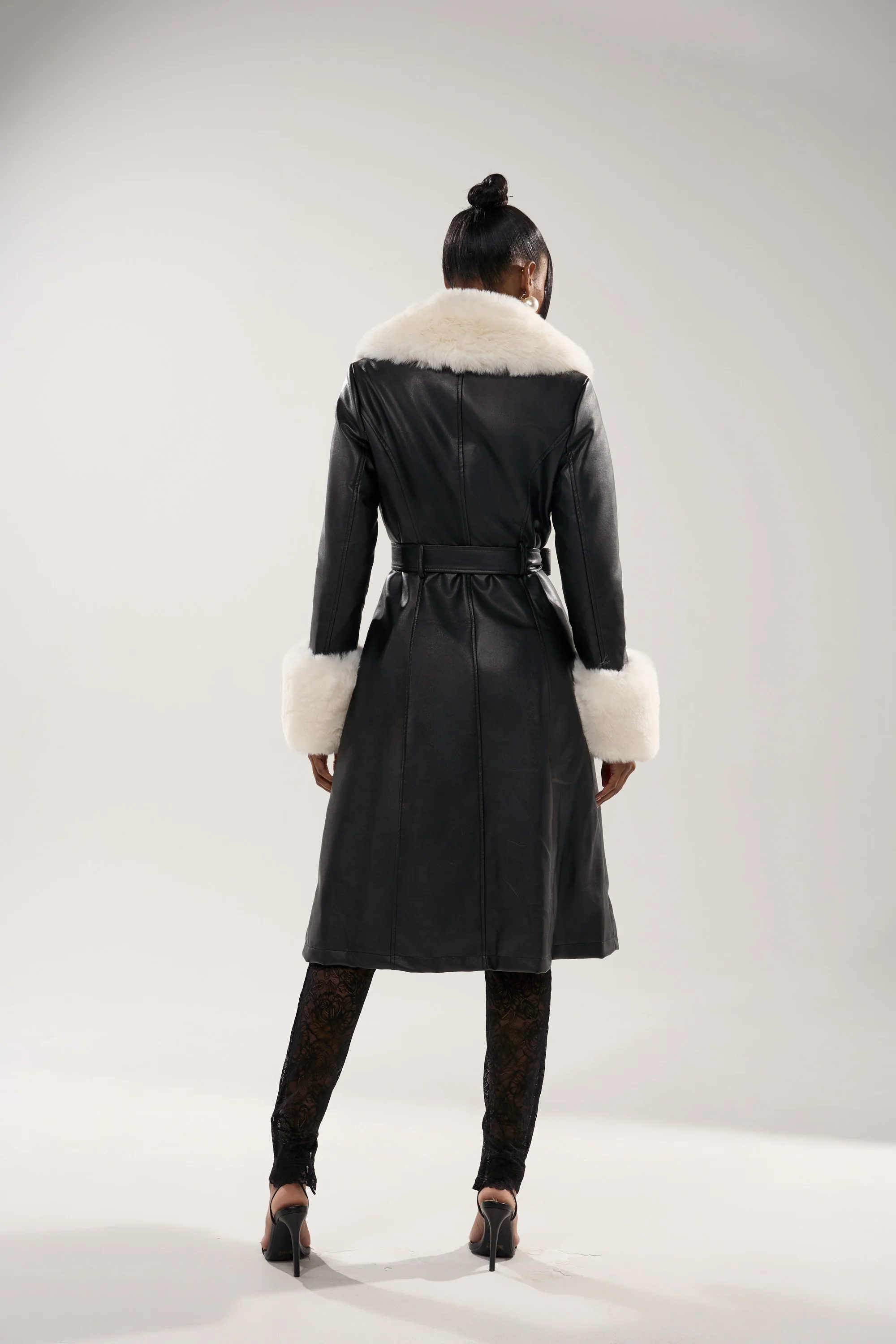 SNOW BUNNY FUR TRIM TRENCH - Image 8