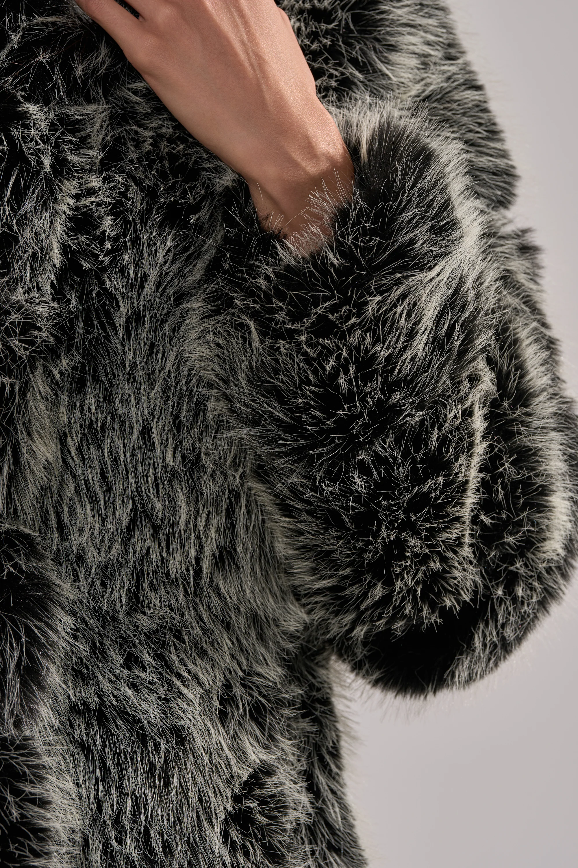 SNOW BUNNY HOODED FAUX FUR COAT - Image 14