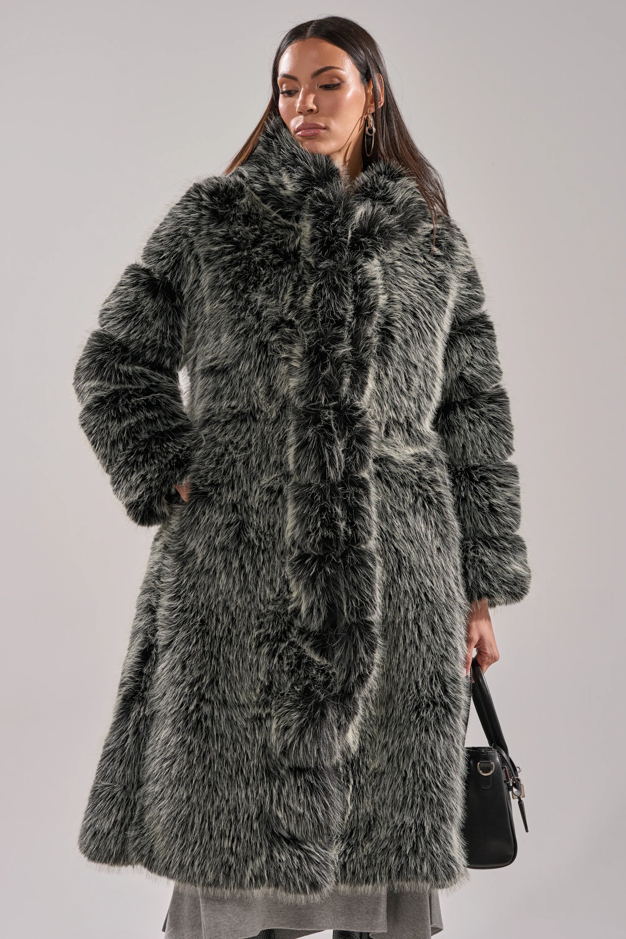 SNOW BUNNY HOODED FAUX FUR COAT - Image 7
