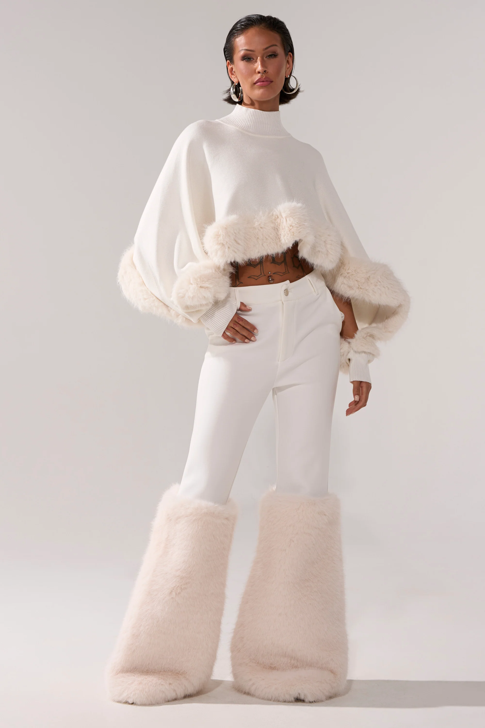 SNOW BUNNY TROUSER WITH FUR CUFF - Image 8