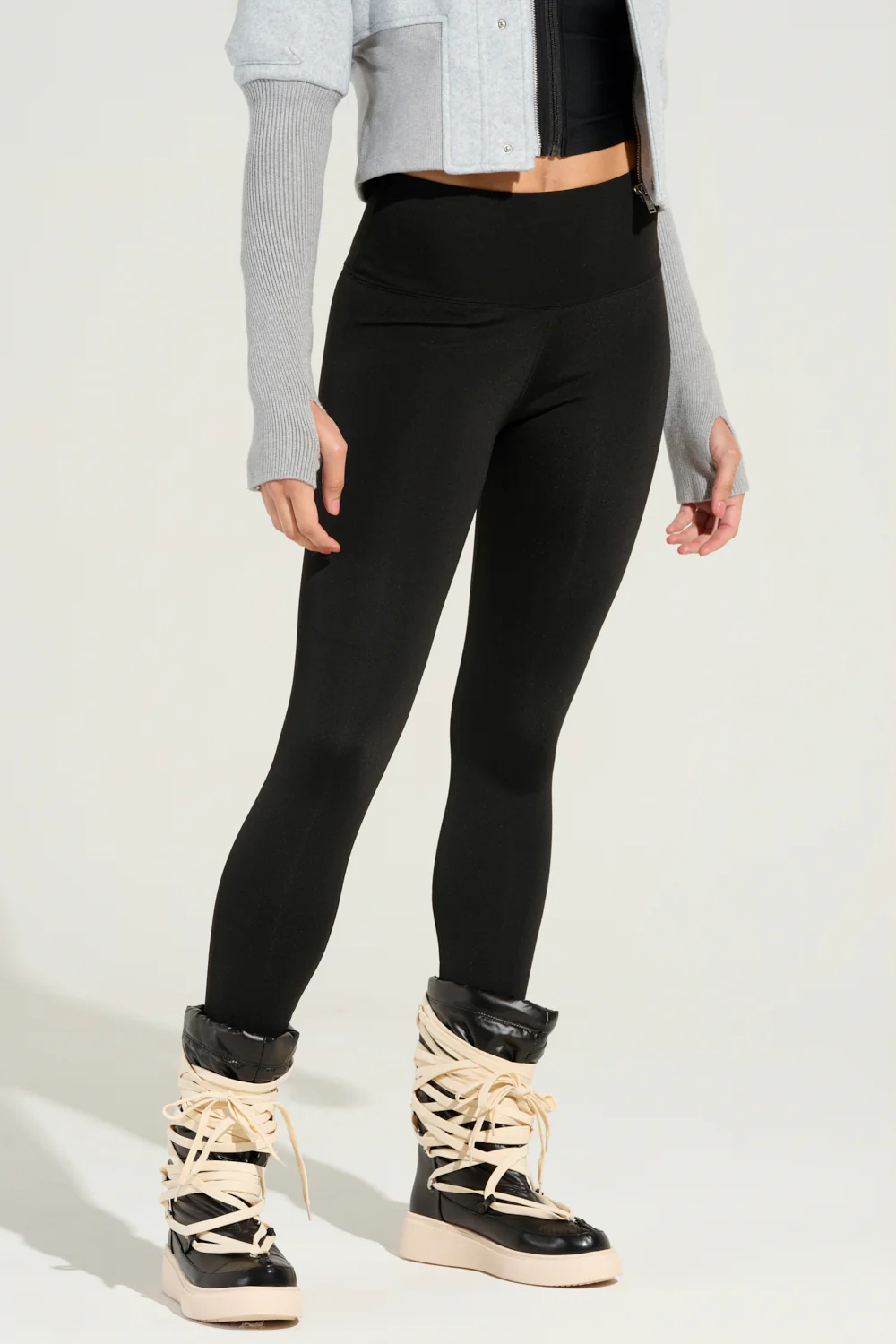 SNUGGLE FLEX FLEECE LEGGING IN BLACK - Image 2