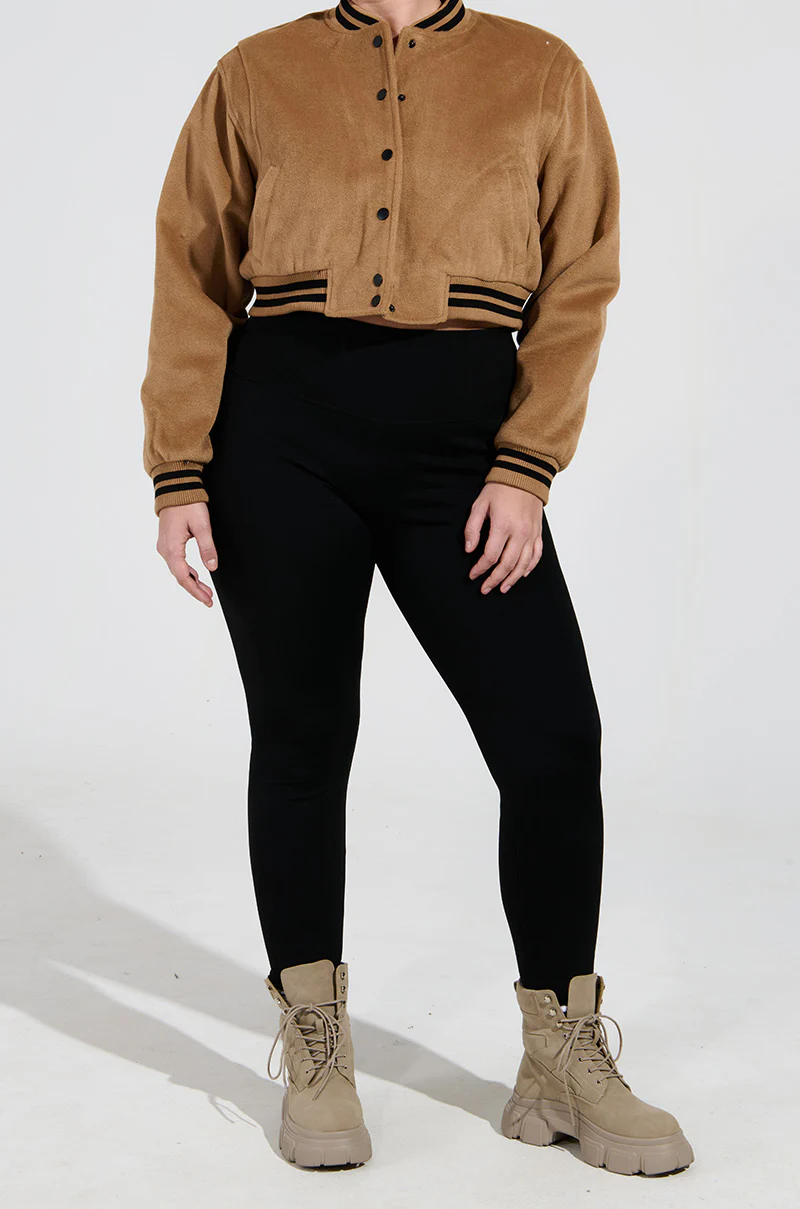 SNUGGLE FLEX FLEECE LEGGING EXTENDED SIZE IN BLACK - Image 2