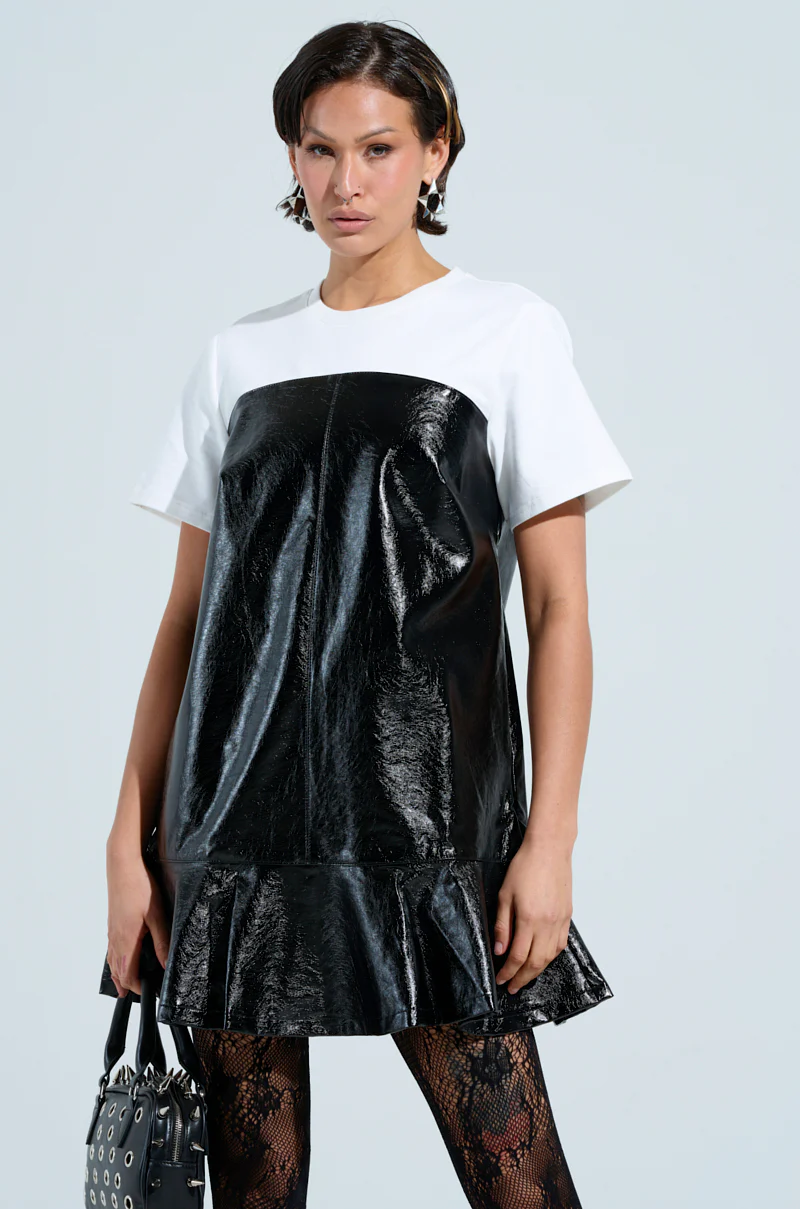 SO CUTE PU MINI DRESS - Image 2