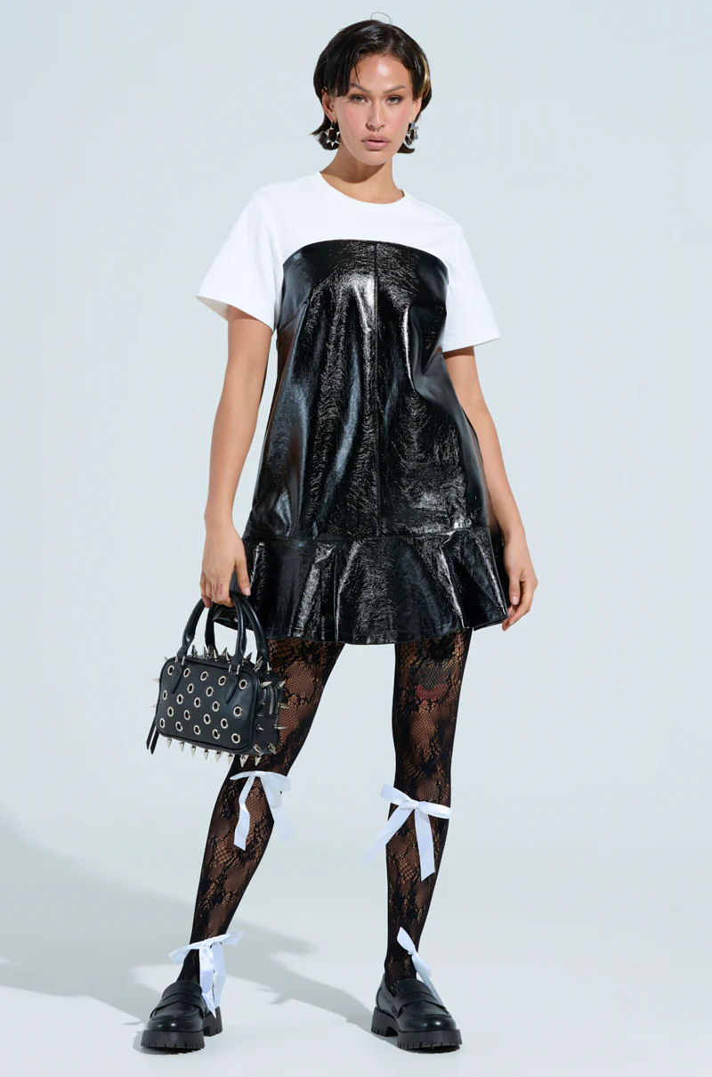 SO CUTE PU MINI DRESS - Image 5