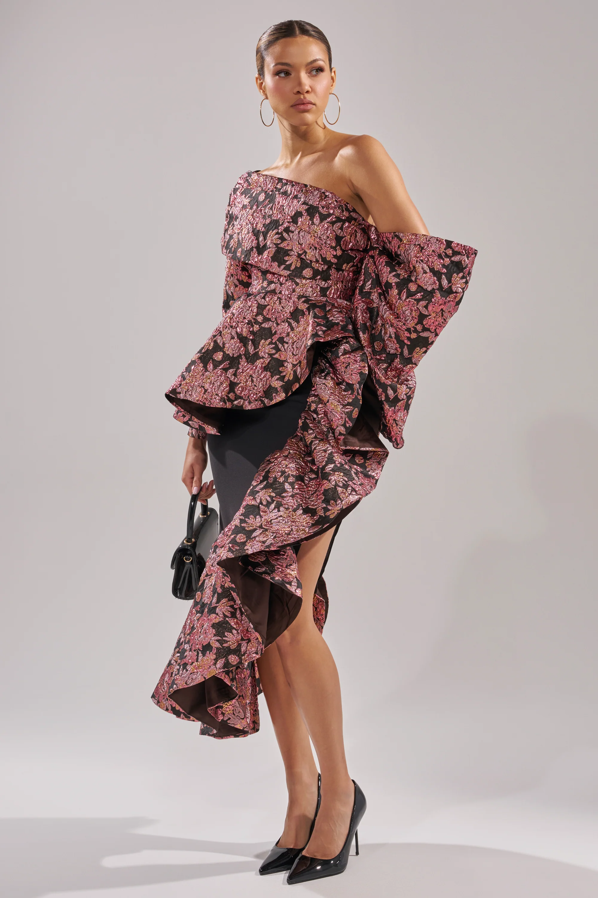 SO MUCH IN LOVE BROCADE MAXI SKIRT - Image 7