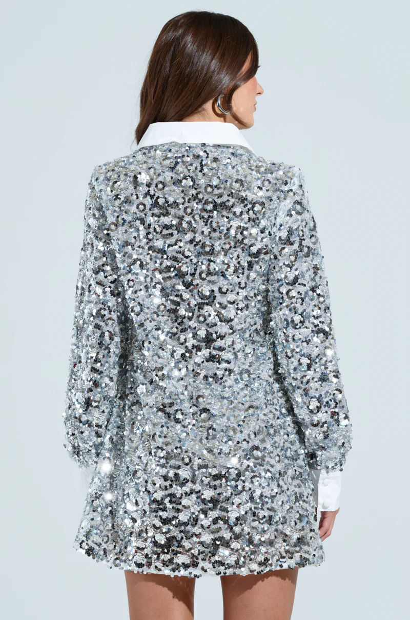 SO POSH BEADED SEQUIN SHIRT DRESS - Image 5