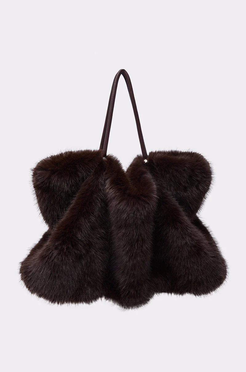 SO RICH FAUX FUR TOTE - Image 2