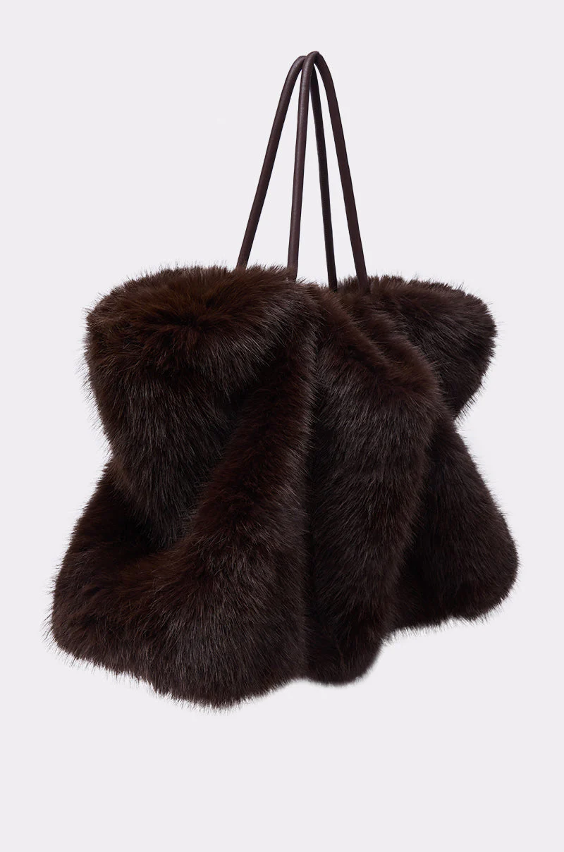SO RICH FAUX FUR TOTE - Image 3