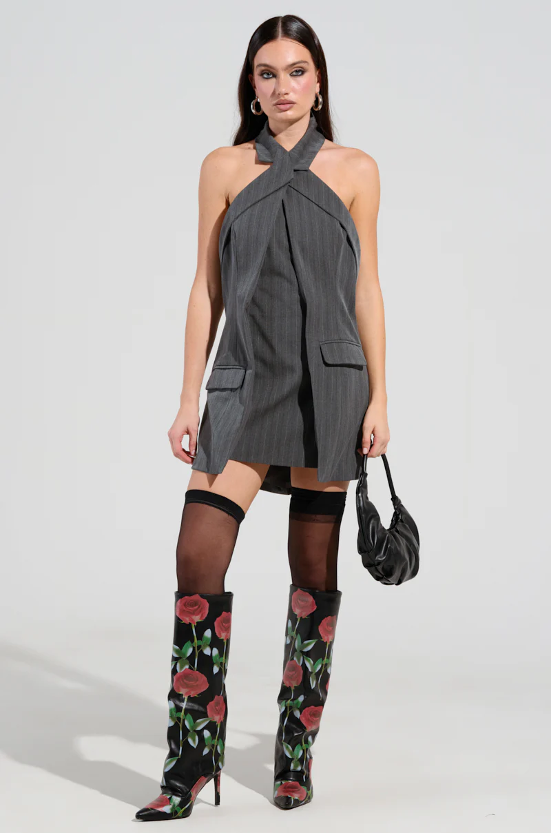 SO YESTERDAY HALTER MINI DRESS - Image 4