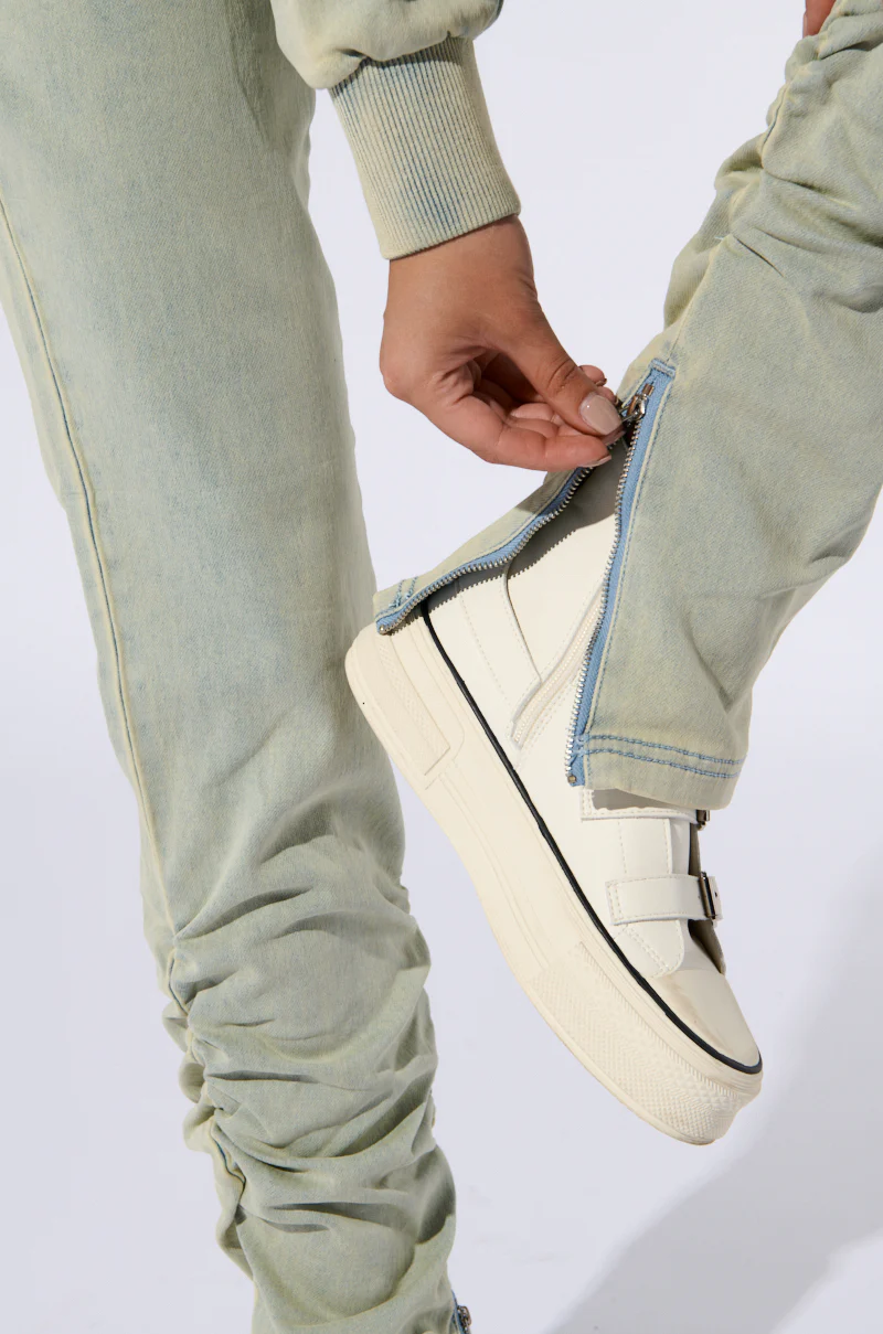 SOCIAL STATUS FLARE LEG DENIM JOGGER - Image 8