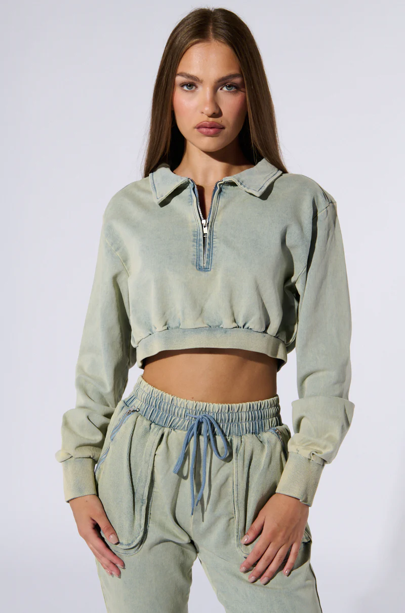 SOCIAL STATUS PULLOVER DENIM SWEATSHIRT - Image 3
