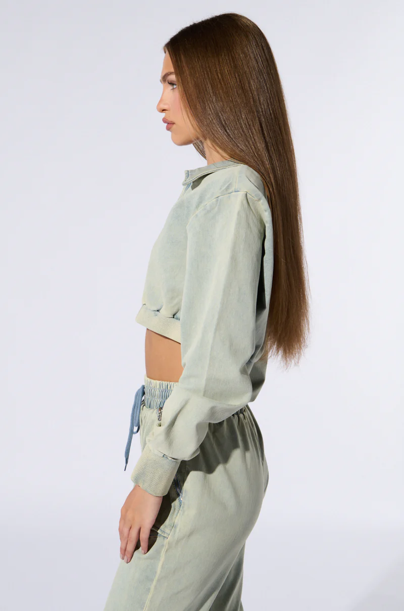 SOCIAL STATUS PULLOVER DENIM SWEATSHIRT - Image 4