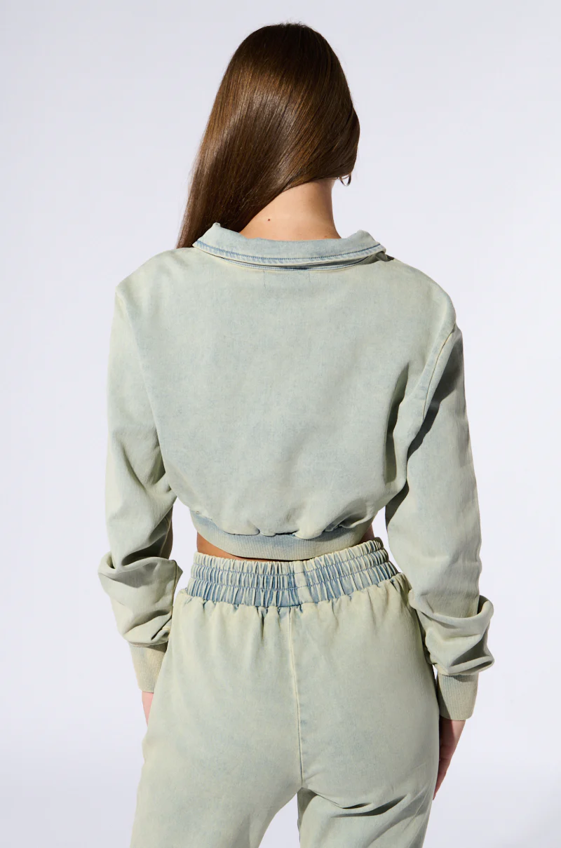 SOCIAL STATUS PULLOVER DENIM SWEATSHIRT - Image 5
