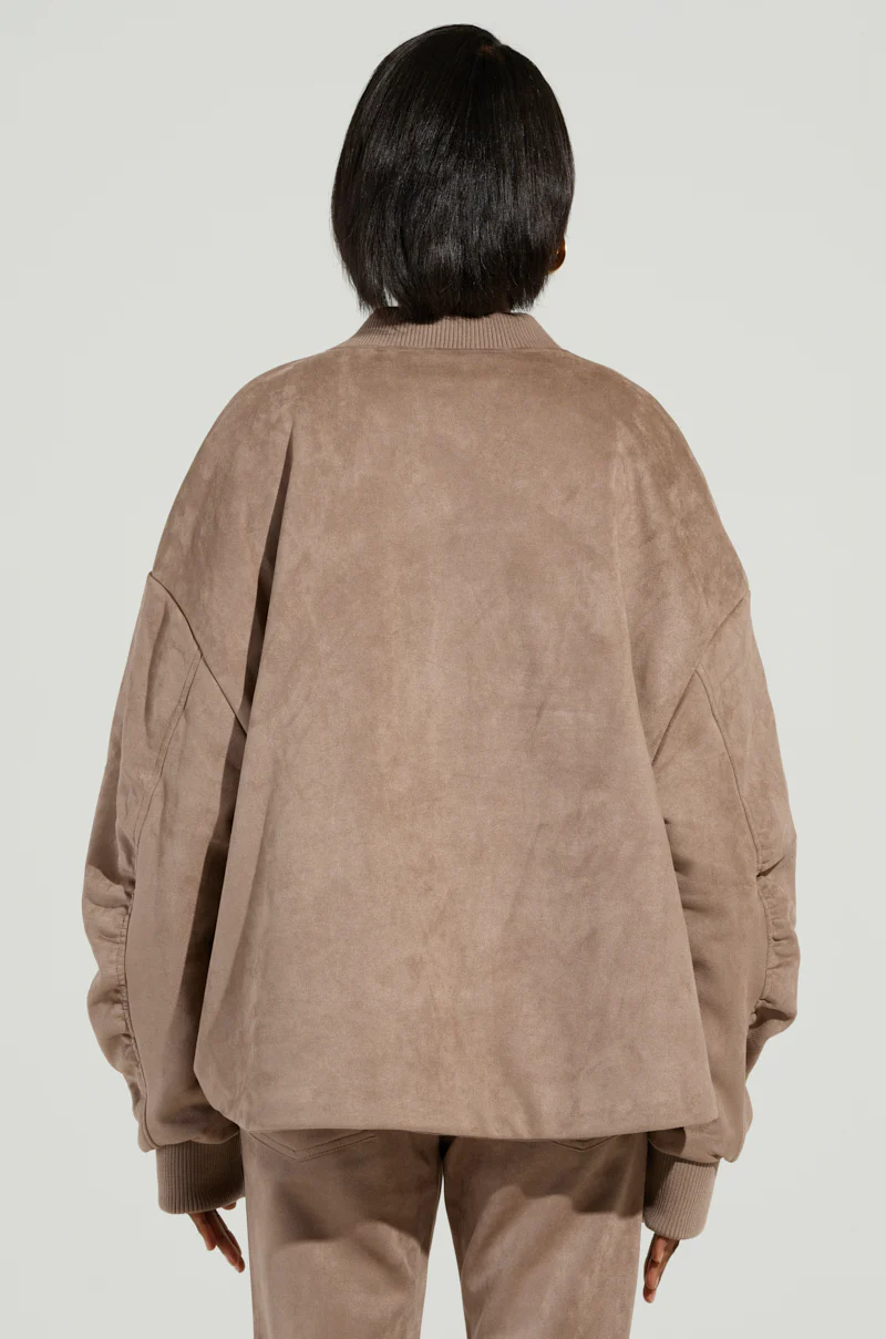 SOFIA FAUX SUEDE BOMBER - Image 4