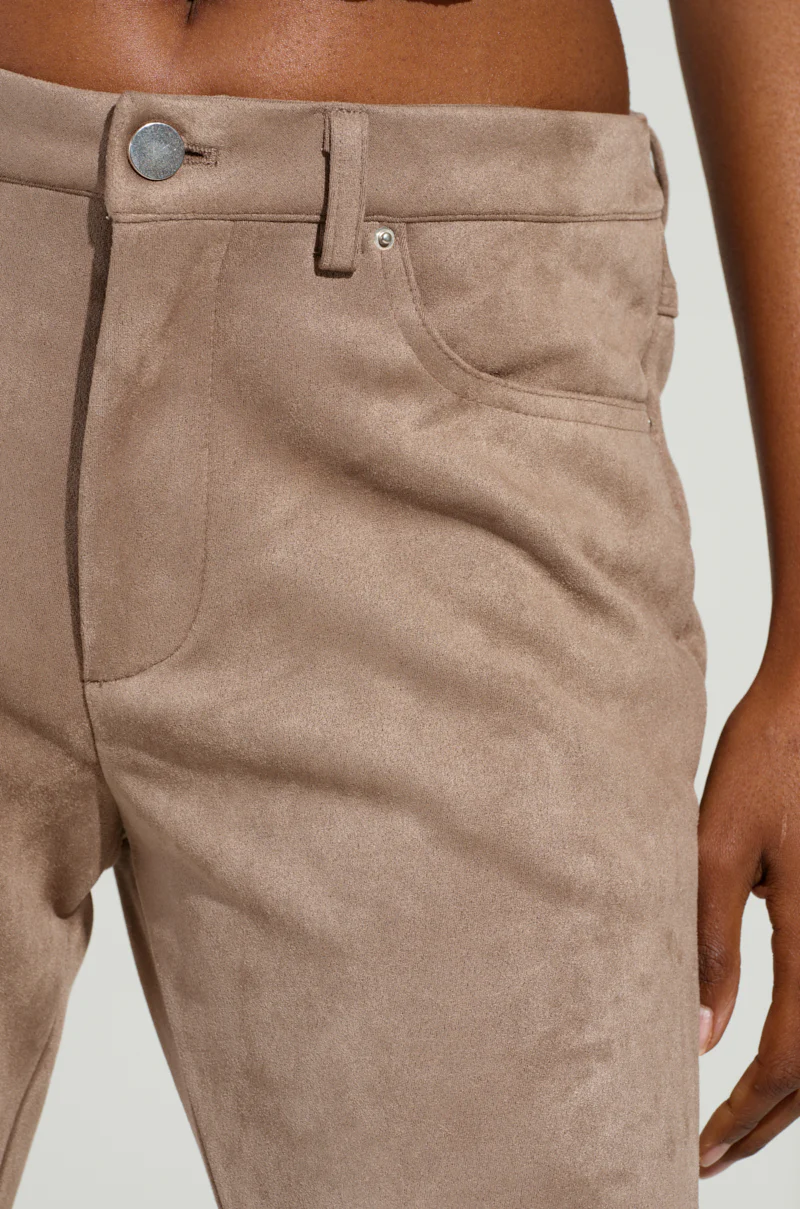 SOFIA FAUX SUEDE FLARE PANTS - Image 8