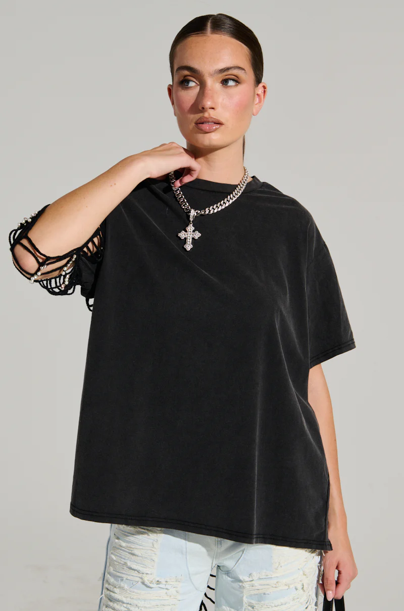 SOMEONE YOU KNOW SHIRT WITH CUTOUTS ON BACK - Image 3