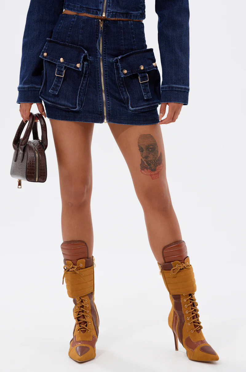 SOMETHING BETTER DENIM MINI SKIRT - Image 3