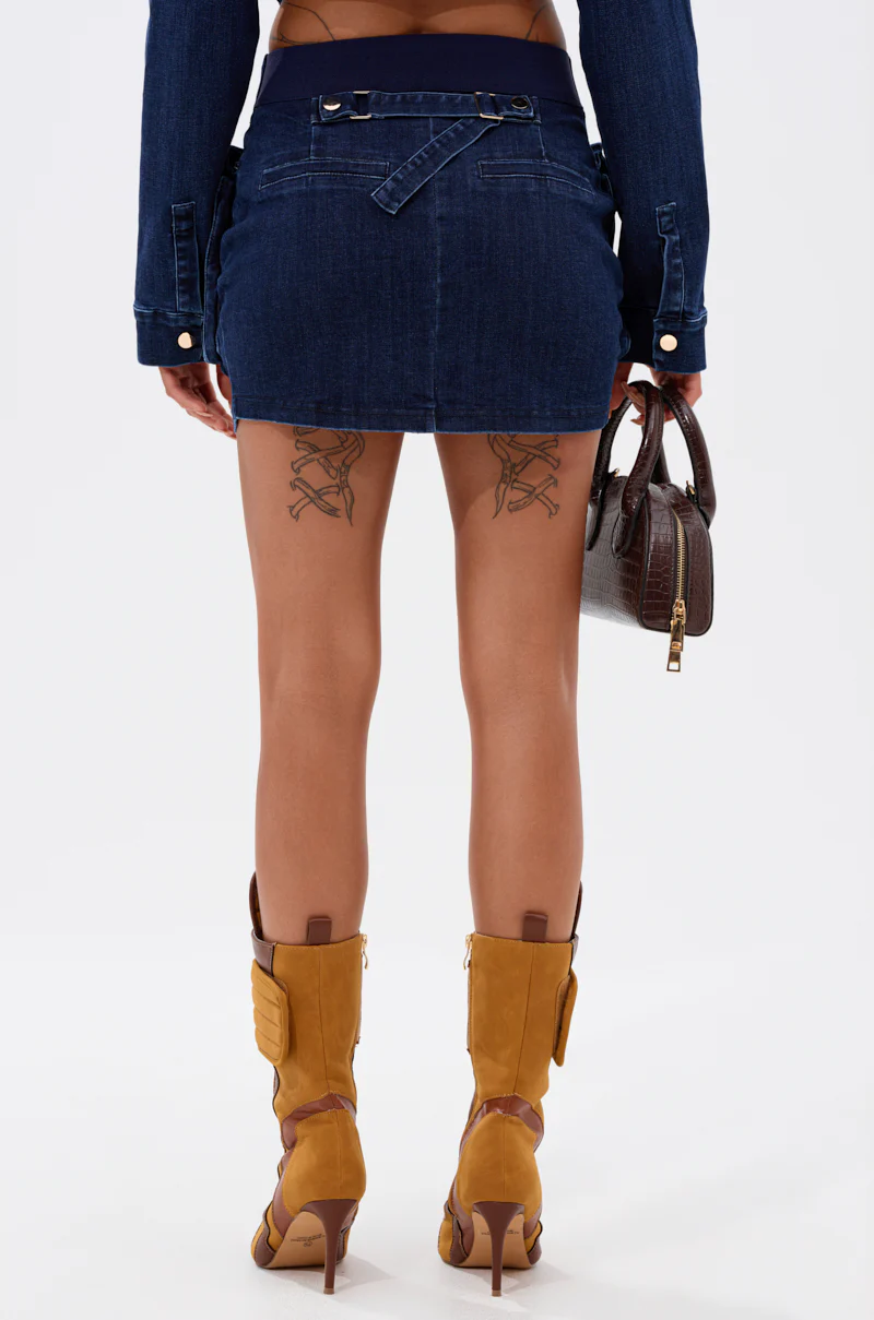 SOMETHING BETTER DENIM MINI SKIRT - Image 5