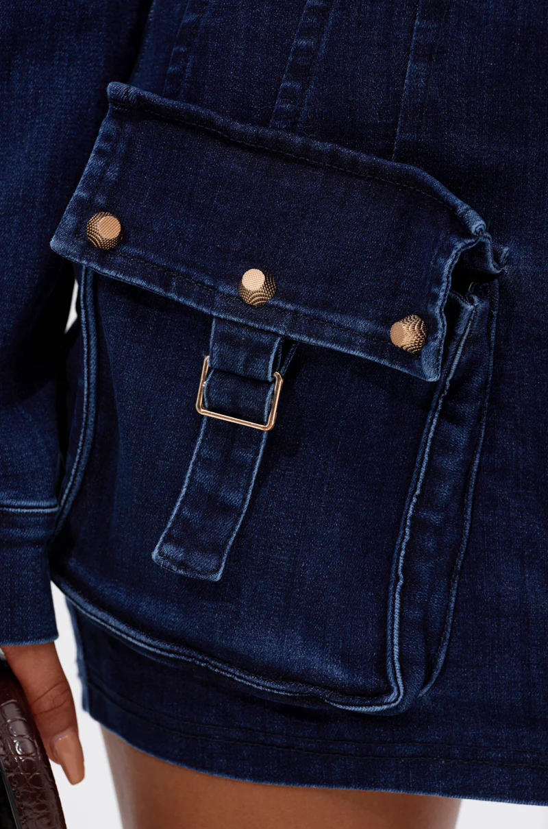 SOMETHING BETTER DENIM MINI SKIRT - Image 8