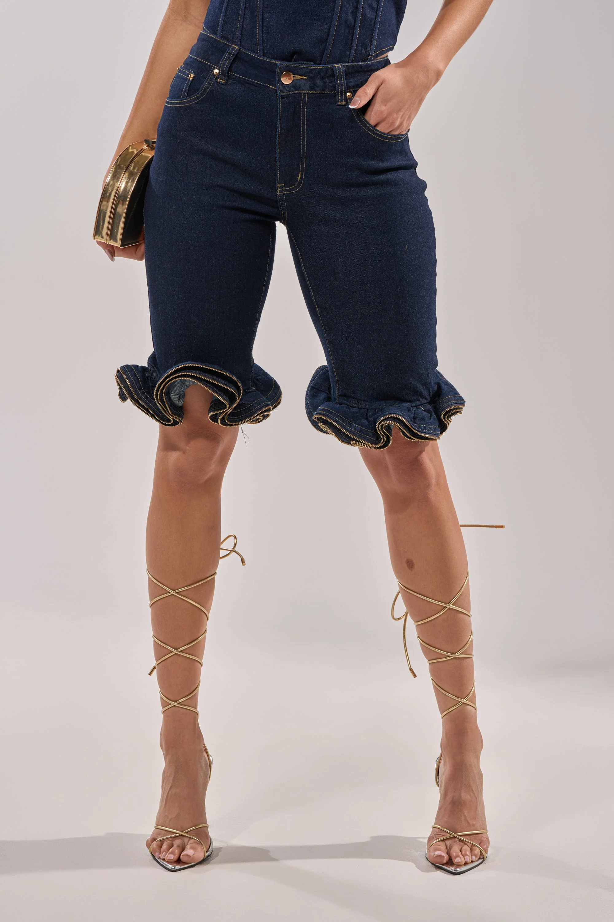 SOMETHING DIFFERENT DENIM BERMUDA SHORT - Image 2