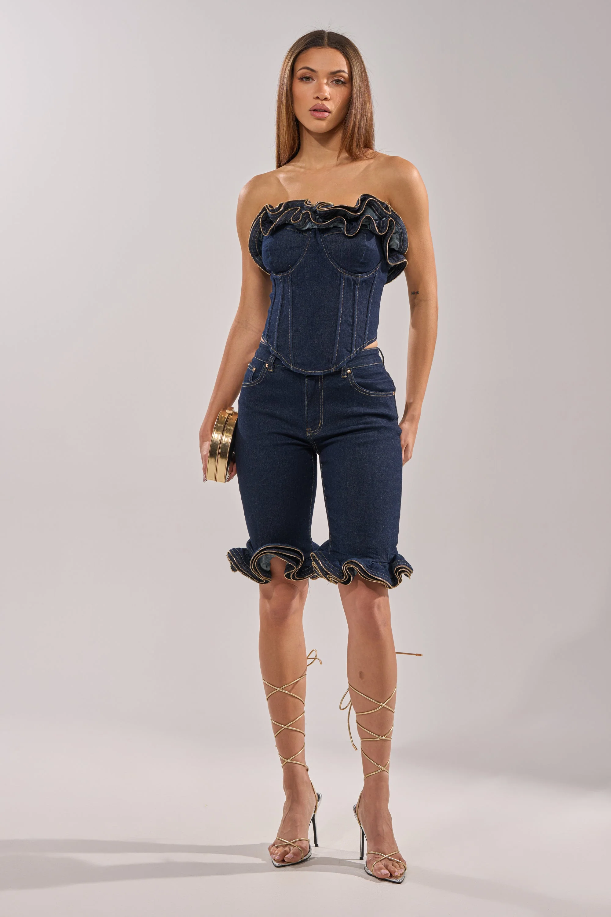 SOMETHING DIFFERENT DENIM BERMUDA SHORT - Image 7