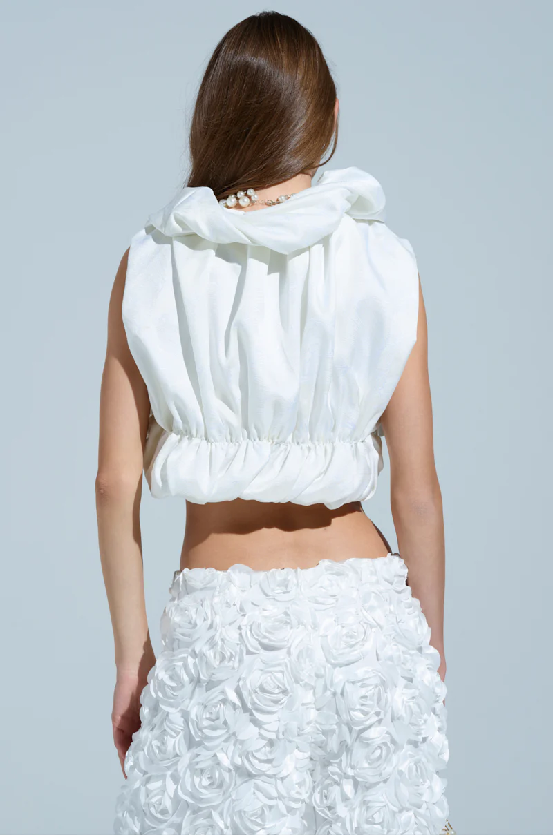 SOMETHING SWEET SATIN BOLERO IN IVORY FLORAL - Image 4