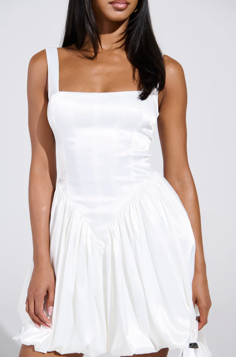 SOPHIA SATIN MINI DRESS WITH CORSET DETAIL - Image 7