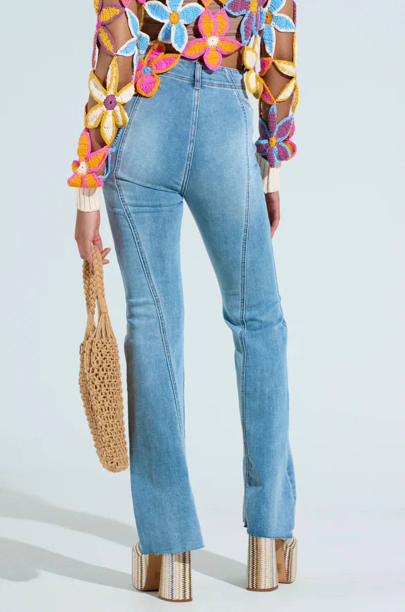 SOPHIA FLARE LEG DENIM JEANS - Image 4