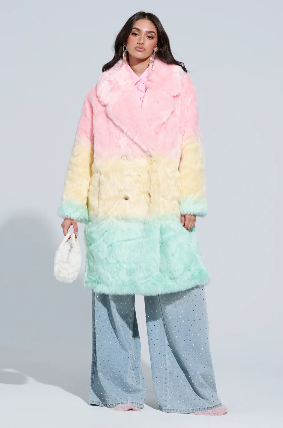 SORBET FAUX FUR TRENCH - Image 2
