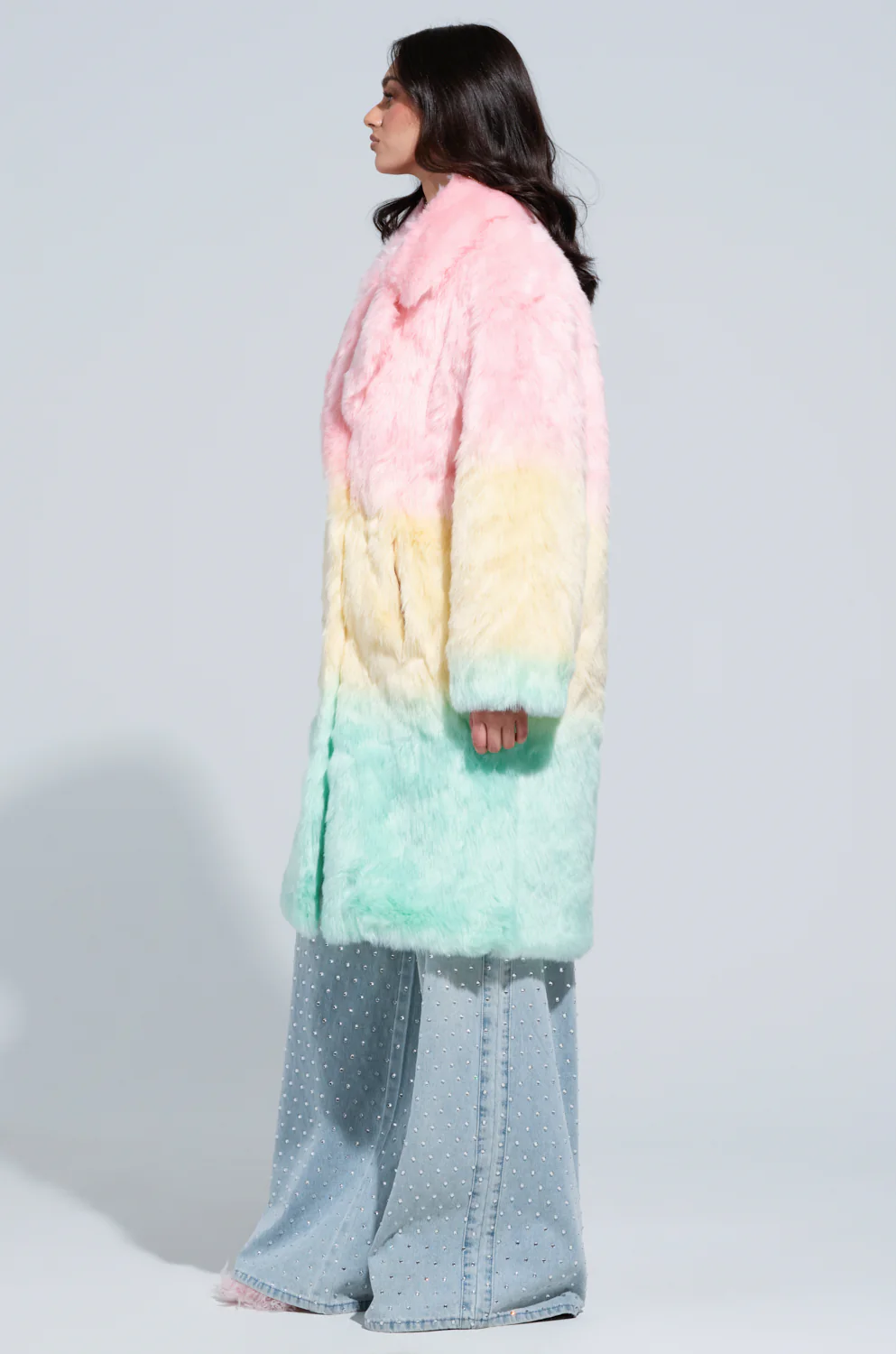 SORBET FAUX FUR TRENCH - Image 4