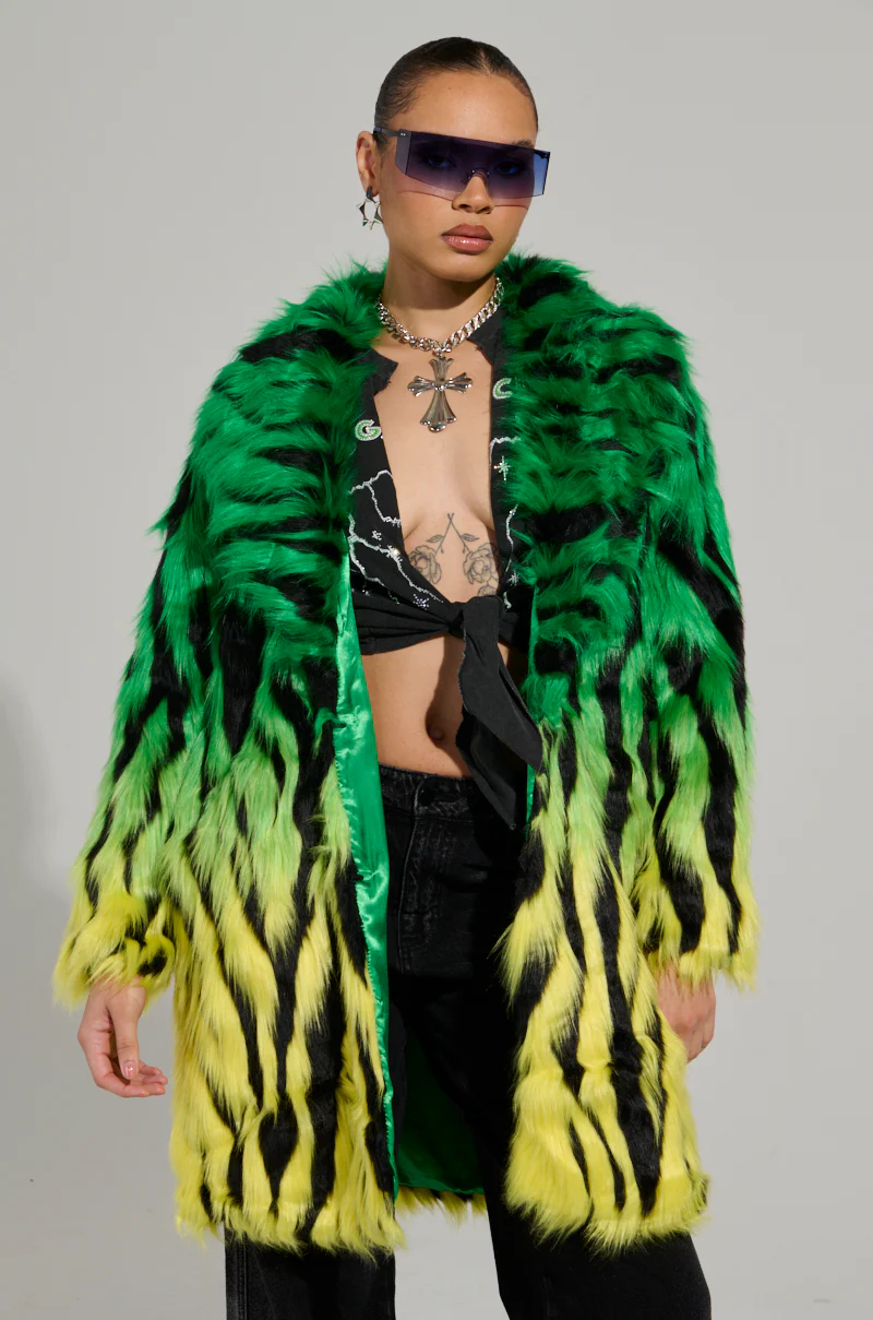 SOUND THE ALARM FAUX FUR COAT - Image 4
