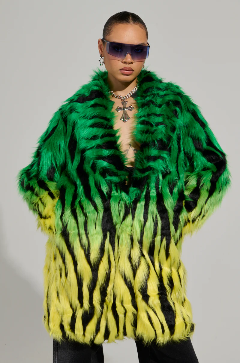 SOUND THE ALARM FAUX FUR COAT - Image 5