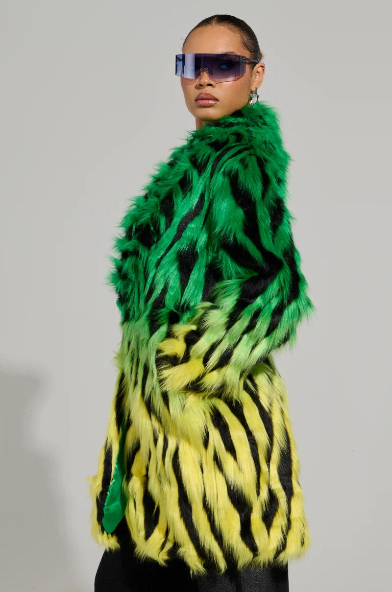 SOUND THE ALARM FAUX FUR COAT - Image 6