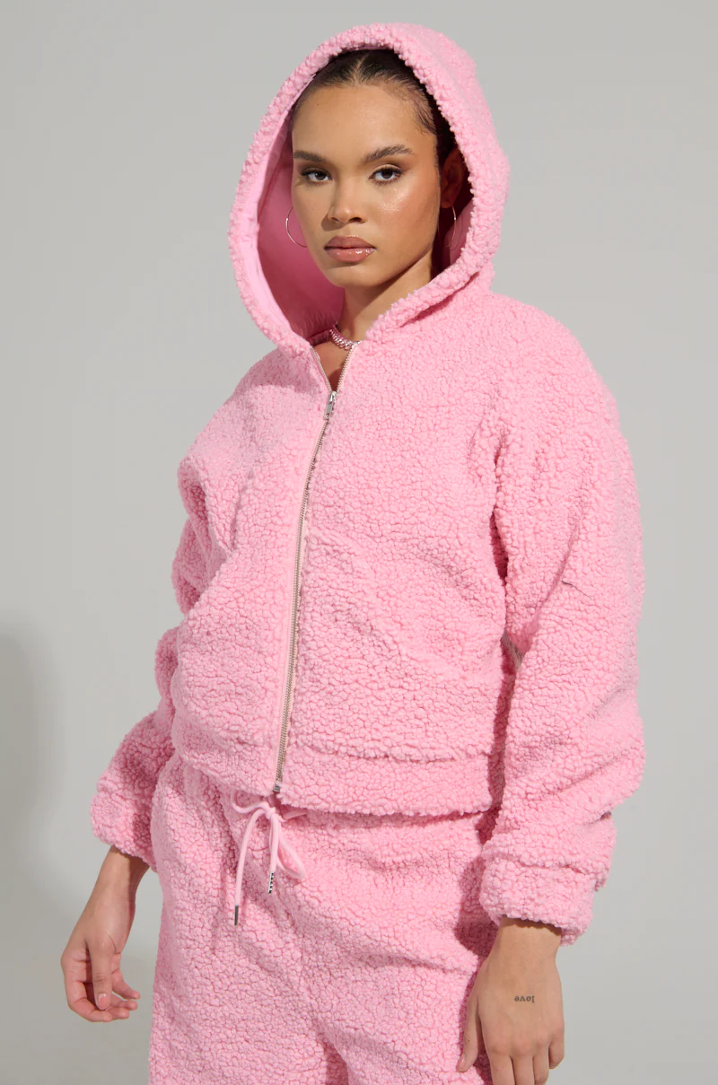 SOUR CANDY SHERPA ZIP UP HOODIE - Image 2