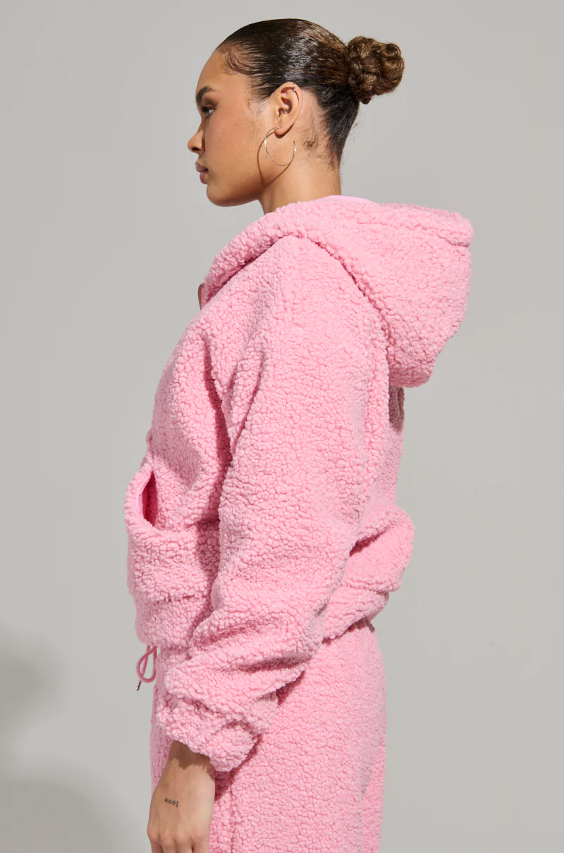 SOUR CANDY SHERPA ZIP UP HOODIE - Image 4
