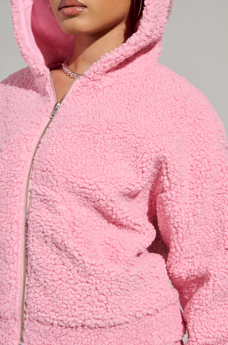 SOUR CANDY SHERPA ZIP UP HOODIE - Image 9