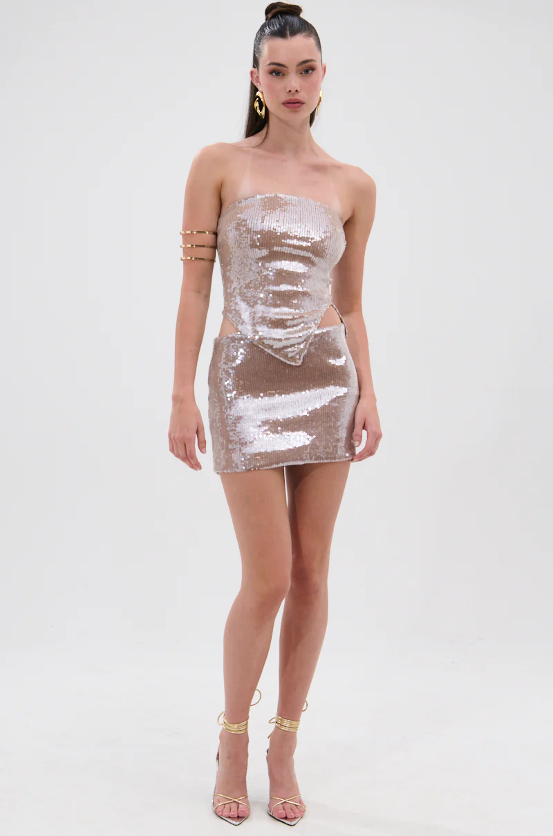 SPARKLE QUEEN SEQUIN MINI SKIRT - Image 7