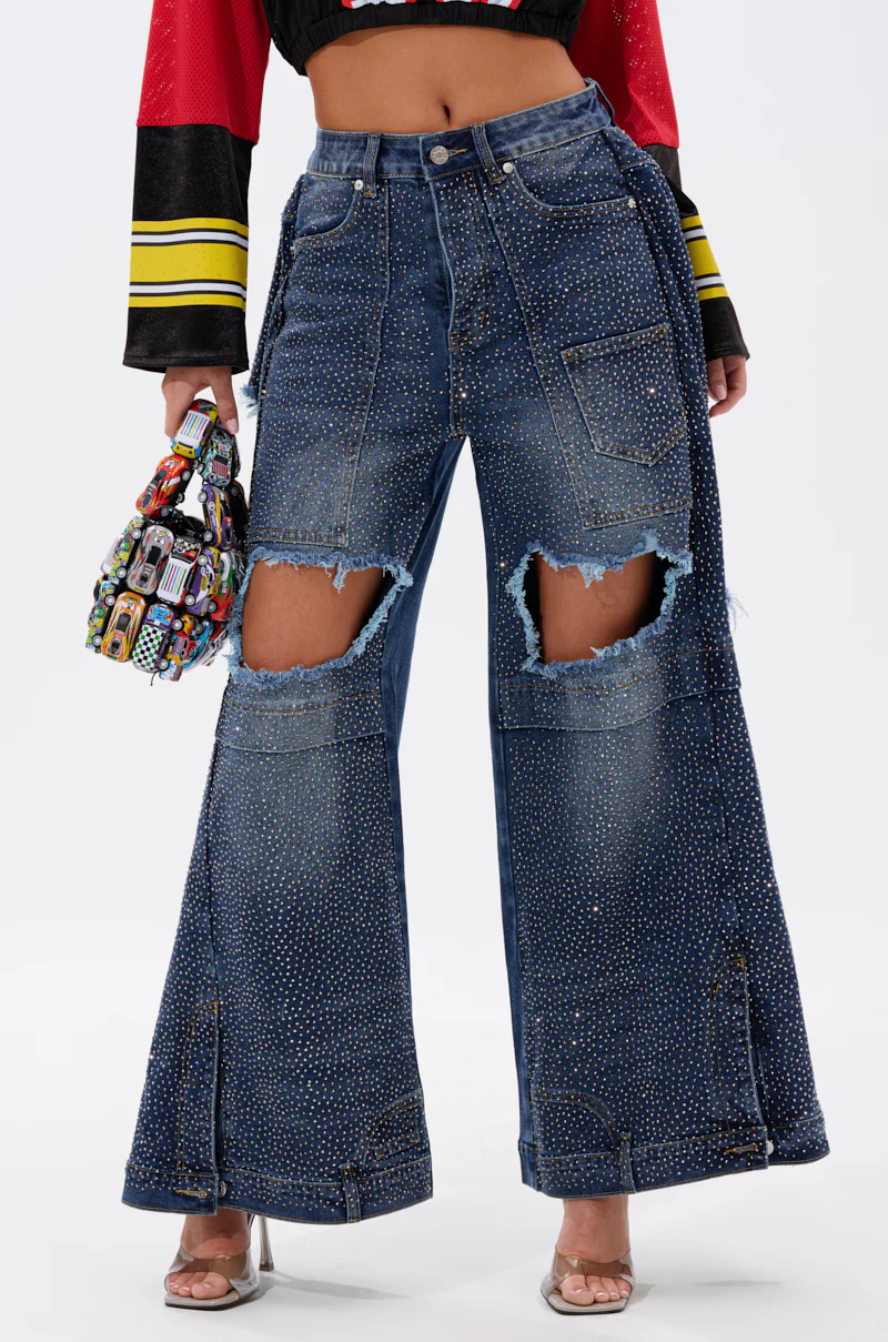 SPARKLE QUEEN WIDE-LEG DENIM - Image 3