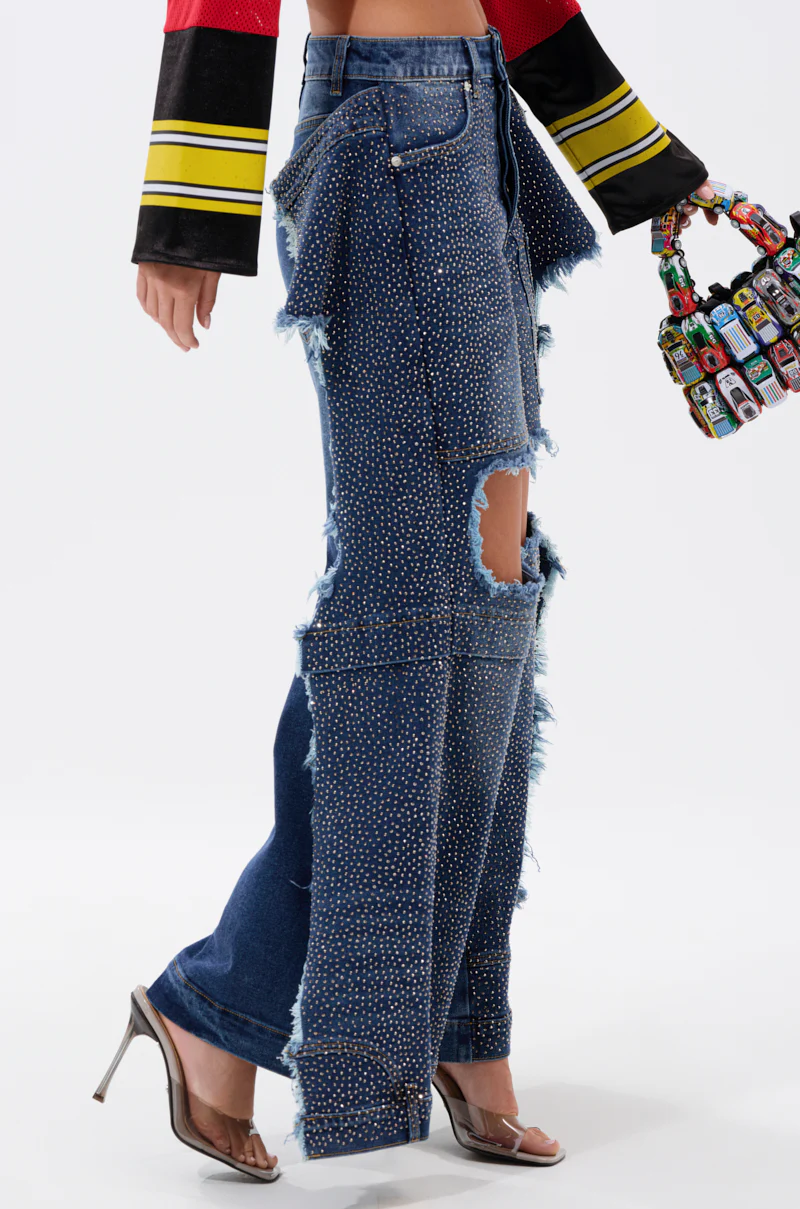 SPARKLE QUEEN WIDE-LEG DENIM - Image 4