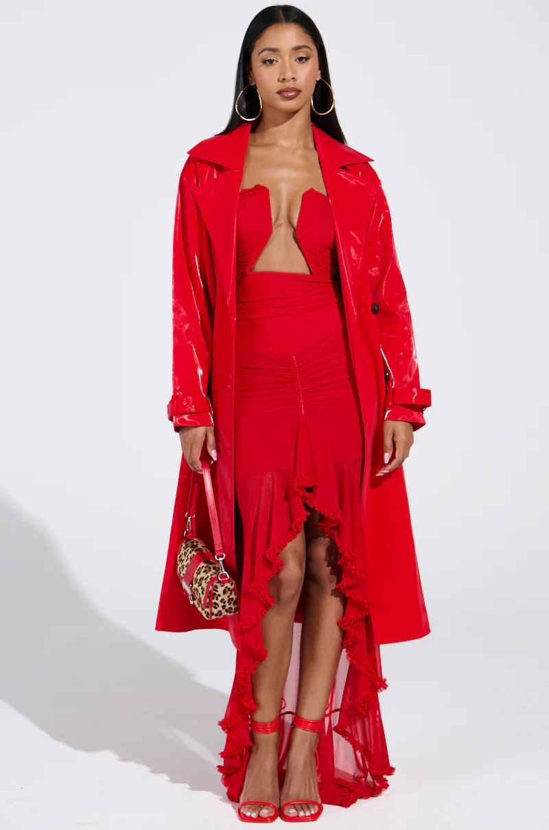 SPICY SWEET LIQUID VELVET TRENCH - Image 7
