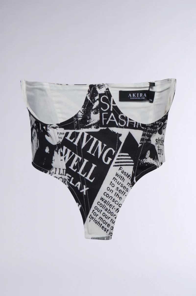 SPREAD THE NEWS SATIN UNDERBUST BELT - Image 2