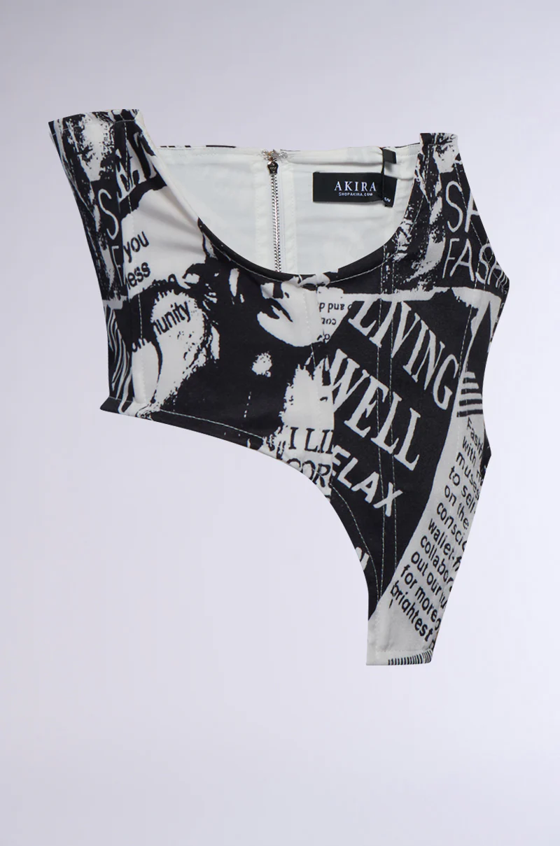 SPREAD THE NEWS SATIN UNDERBUST BELT - Image 3